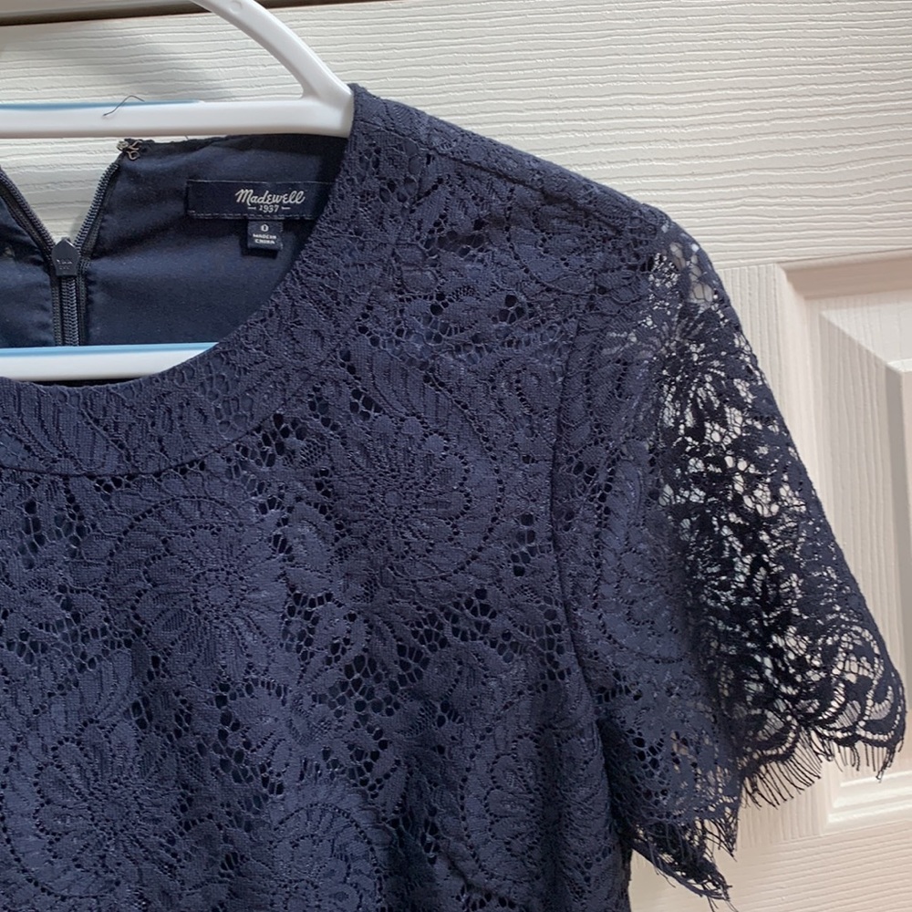 Madewell Navy Lace Dress